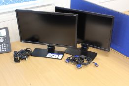 Two Benq Flat Screen Monitors