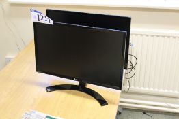 Two LG Flat Screen Monitors