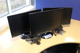 Four Benq Flat Screen Monitors