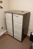 Two Bisley Four Drawer Filing Cabinets