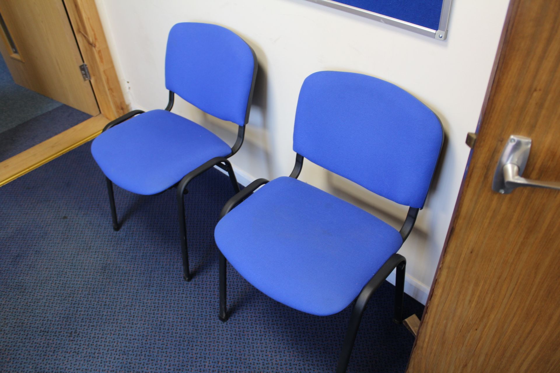 Contents of Office, including a curved front light oak veneered cantilever framed desk, curved - Image 3 of 3