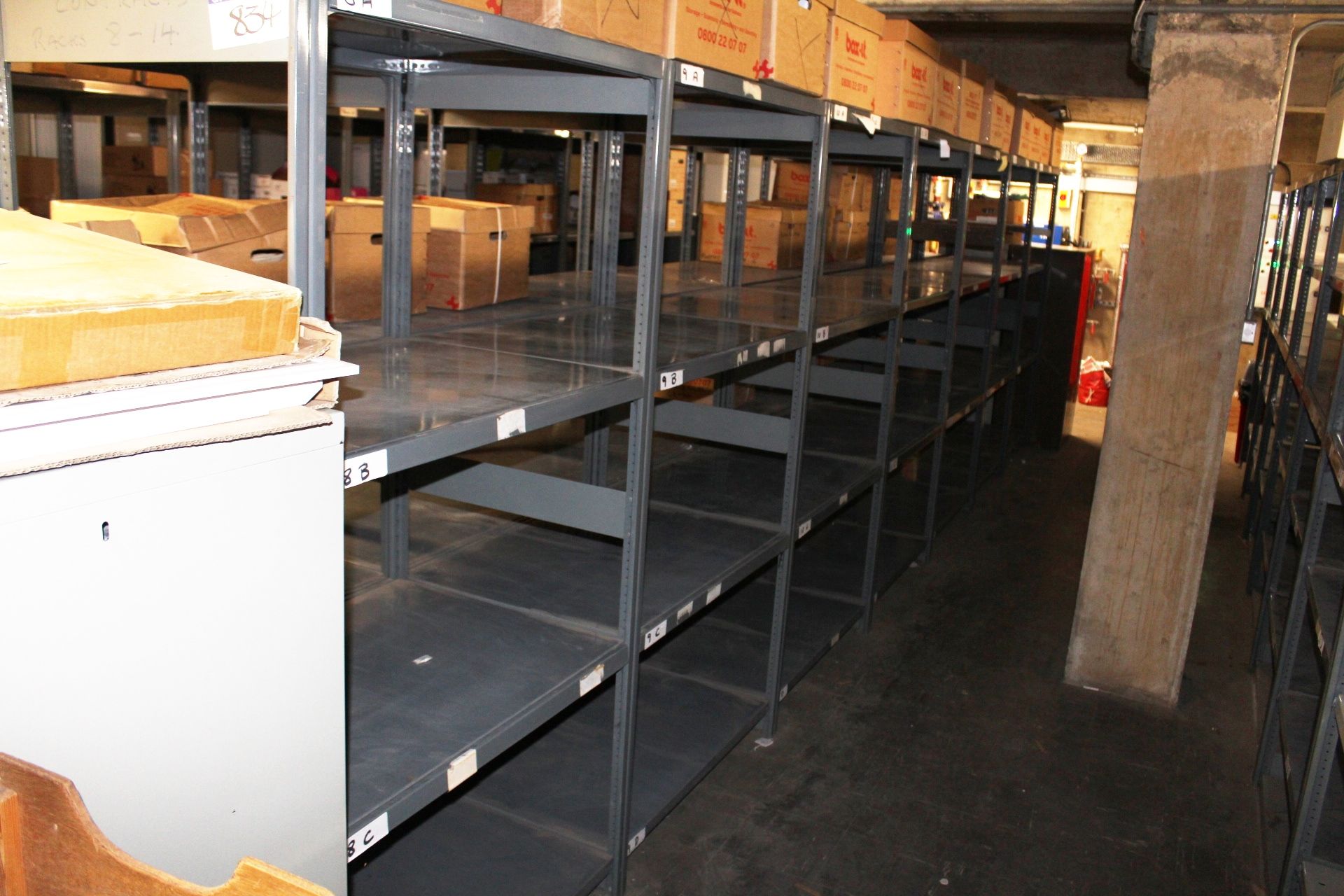 Seven Bay Three Tier Stock Rack (reserve removal until contents cleared)