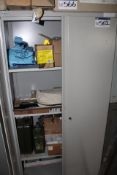 Double Door Steel Cabinet, with contents including jerry cans, brackets and filters