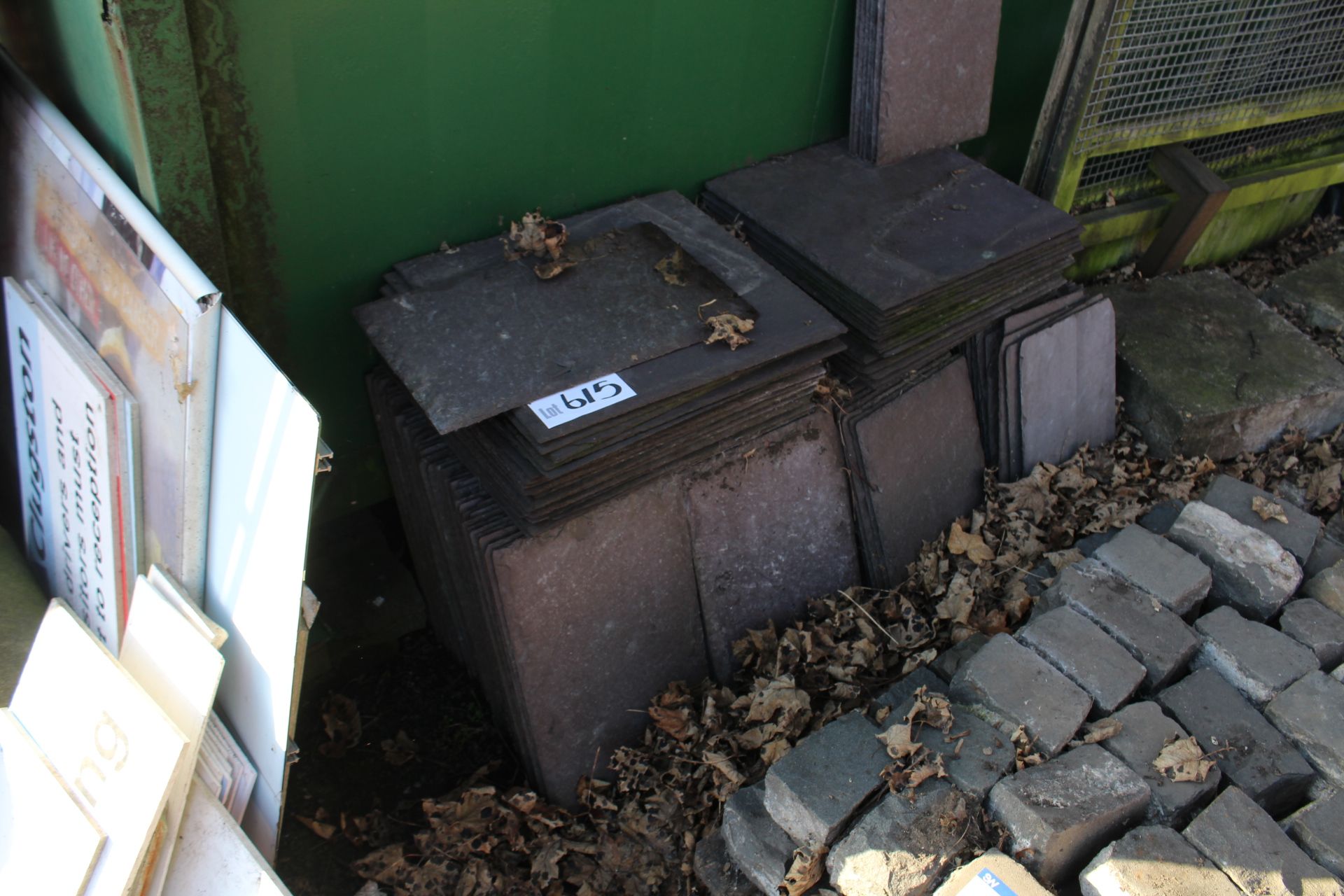 Assorted Roof Slates, as set out against vehicle body