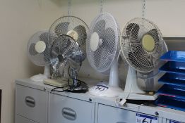 Eight Desk Fans