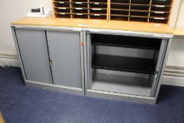 Two Silverline Tambour Door Cabinets