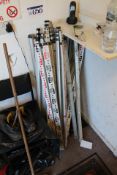 Assorted Surveying Measuring Staffs