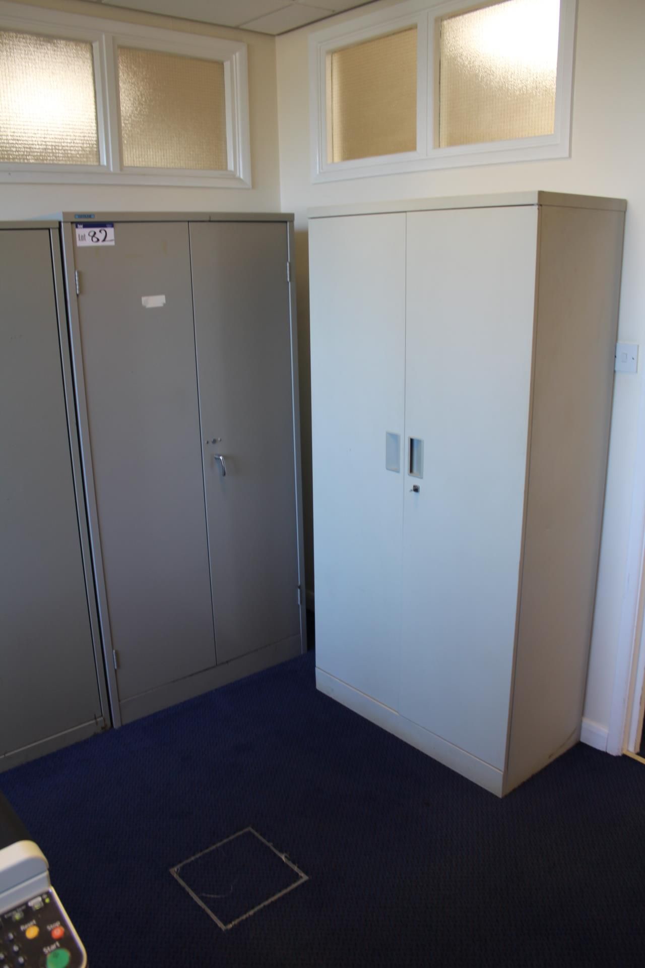 Two Double Door Steel Cabinets
