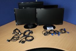 Four Benq Flat Screen Monitors