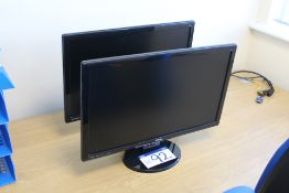 Two Benq Flat Screen Monitors