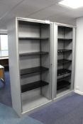 Two Silverline Tambour Door Cabinets