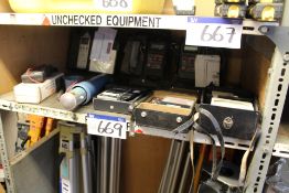 Assorted Surveying Equipment, on one tier of rack