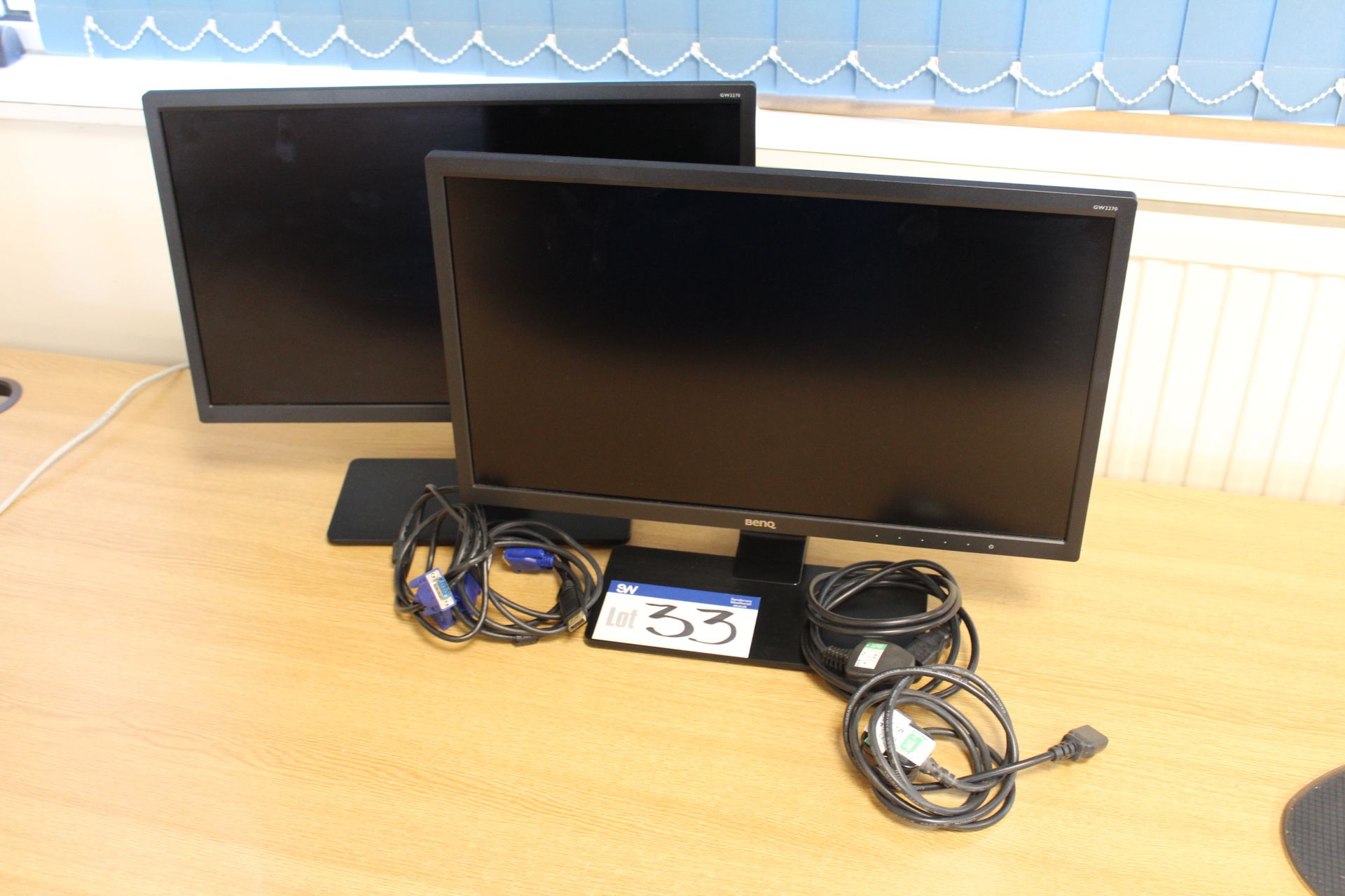 Two Benq Flat Screen Monitors