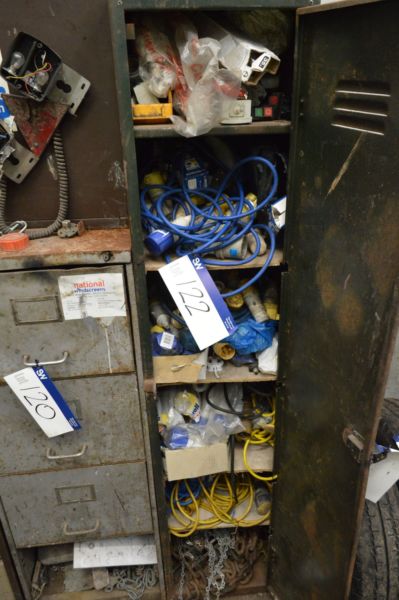 Assorted Electrical Components & Extension Cables,