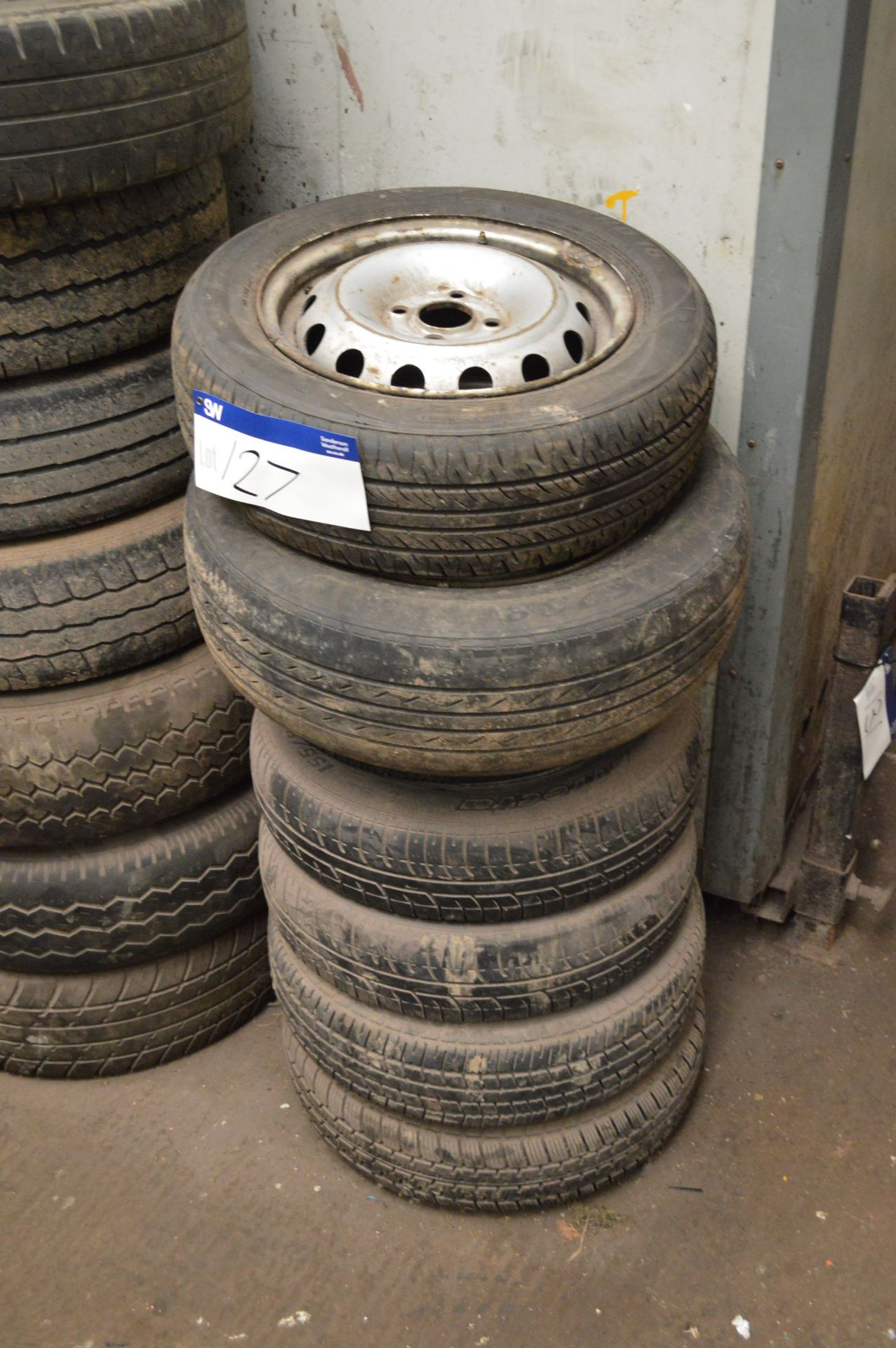 Seven Assorted Tyres