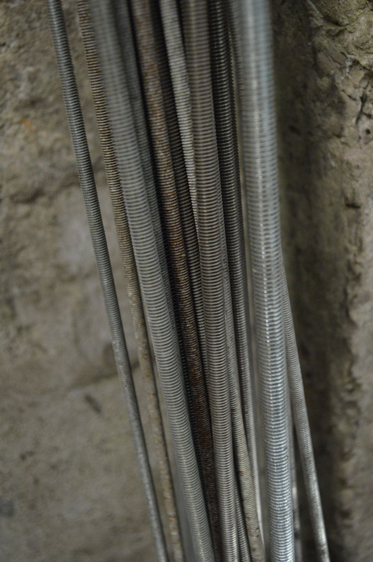 Assorted Threaded Bar, as set out against wall - Image 2 of 2