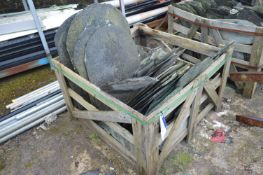 Assorted Slates, as set out on timber crate