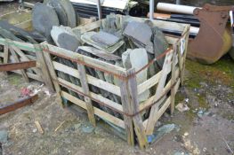 Assorted Slates, as set out on timber crate