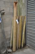 Assorted Wood Fencing Stakes, as set out against w