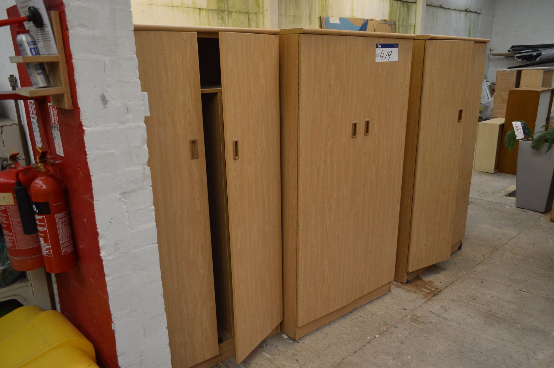 Three Double Door Cabinets