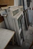 Assorted Window Frames, with glass panels, as set