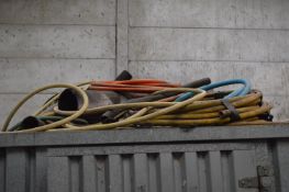 Assorted Hoses & Pipes, as set out on storage unit