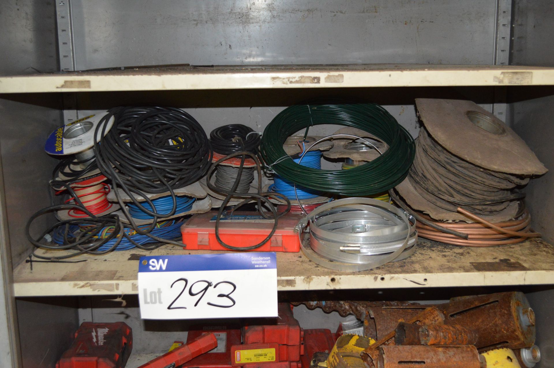 Assorted Cable, as set out on one tier of cupboard