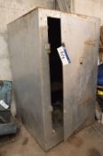 Single Door Steel Cabinet, approx. 1.25m x 1.25m x