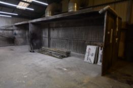 DRY BACK PAINT SPRAY BOOTH, approx. 10m x 2.3m x 2