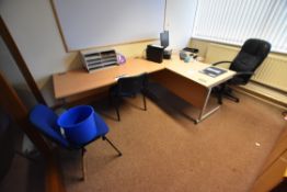 Residual Office Furniture of Room, including desk,