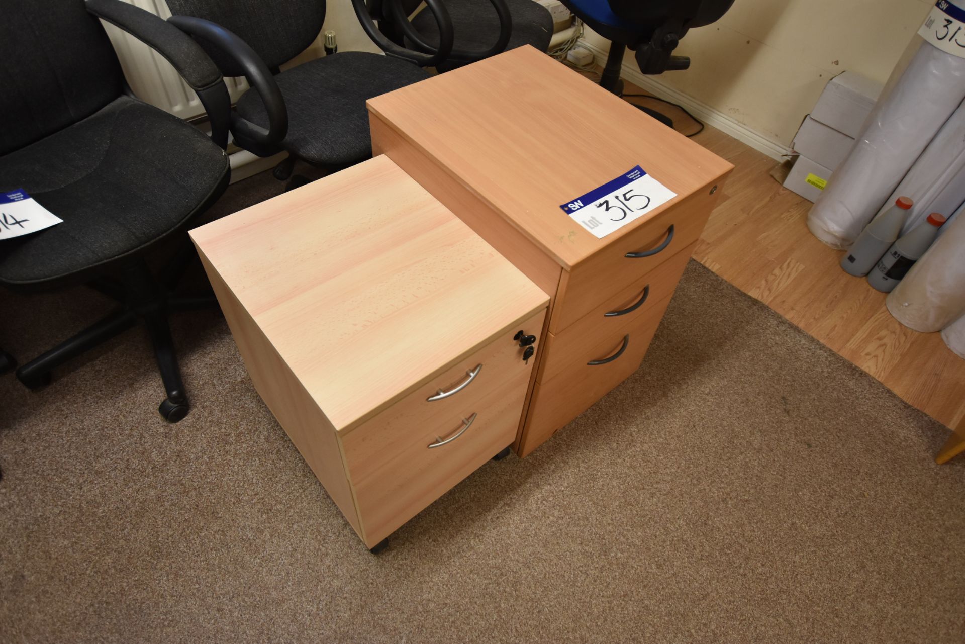 Two Multi Drawer Pedestals