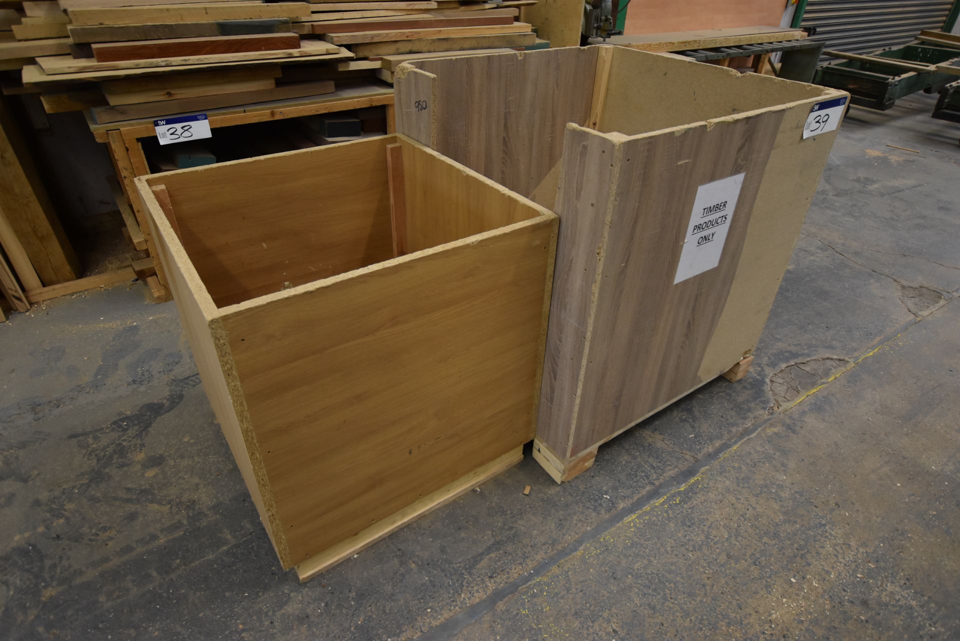 Two Timber Waste Wood Boxes