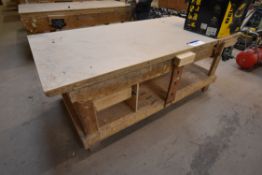 Timber Bench, approx. 2440mm long, with fitted joi