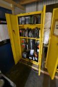 Double Door Steel Cabinet & Contents, including ma