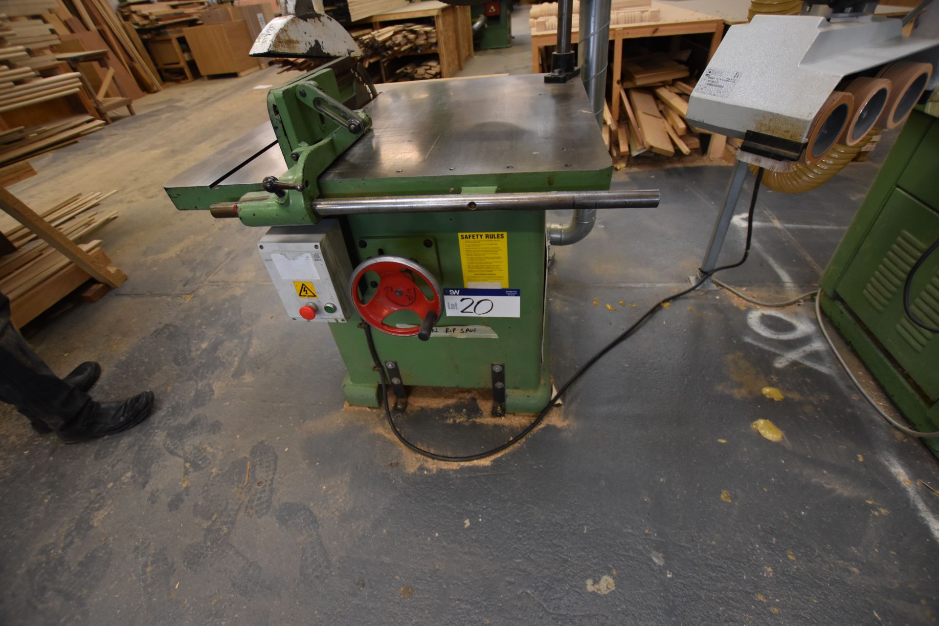 Wadkin Bursgreen 20BSW SAW BENCH, serial no. 69134