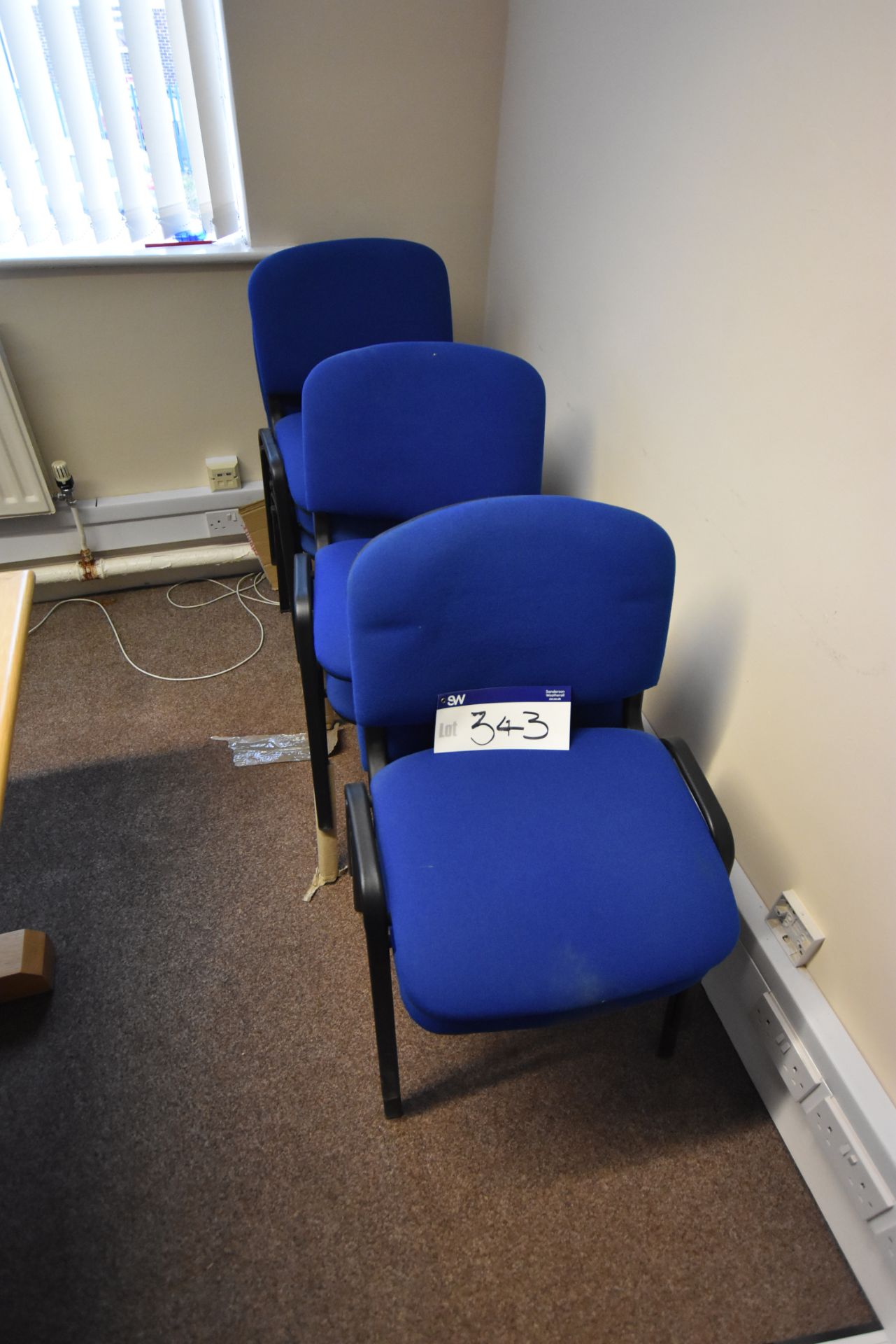 Approx. 13 Blue Fabric Upholstered Stand Chairs