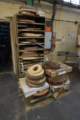 Assorted Edge Banding, on pallet, with rack