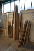 Mainly MDF Sheet Offcuts, set out against wall in