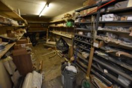 Loose Contents of Room, including steel shelving,