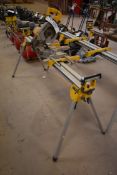 DeWalt DW707 Mitre Saw, 240V, with bench