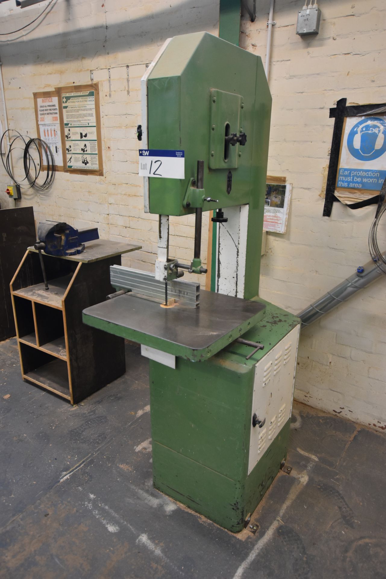 Wadkin Bursgreen 20BZB Vertical Bandsaw, serial no