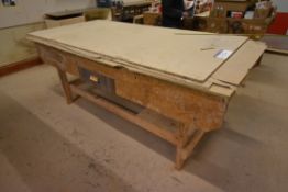 Timber Bench, approx. 2640mm long, with fitted joi