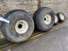 Four Galaxy Turf Special Floatation Tractor Tyres,