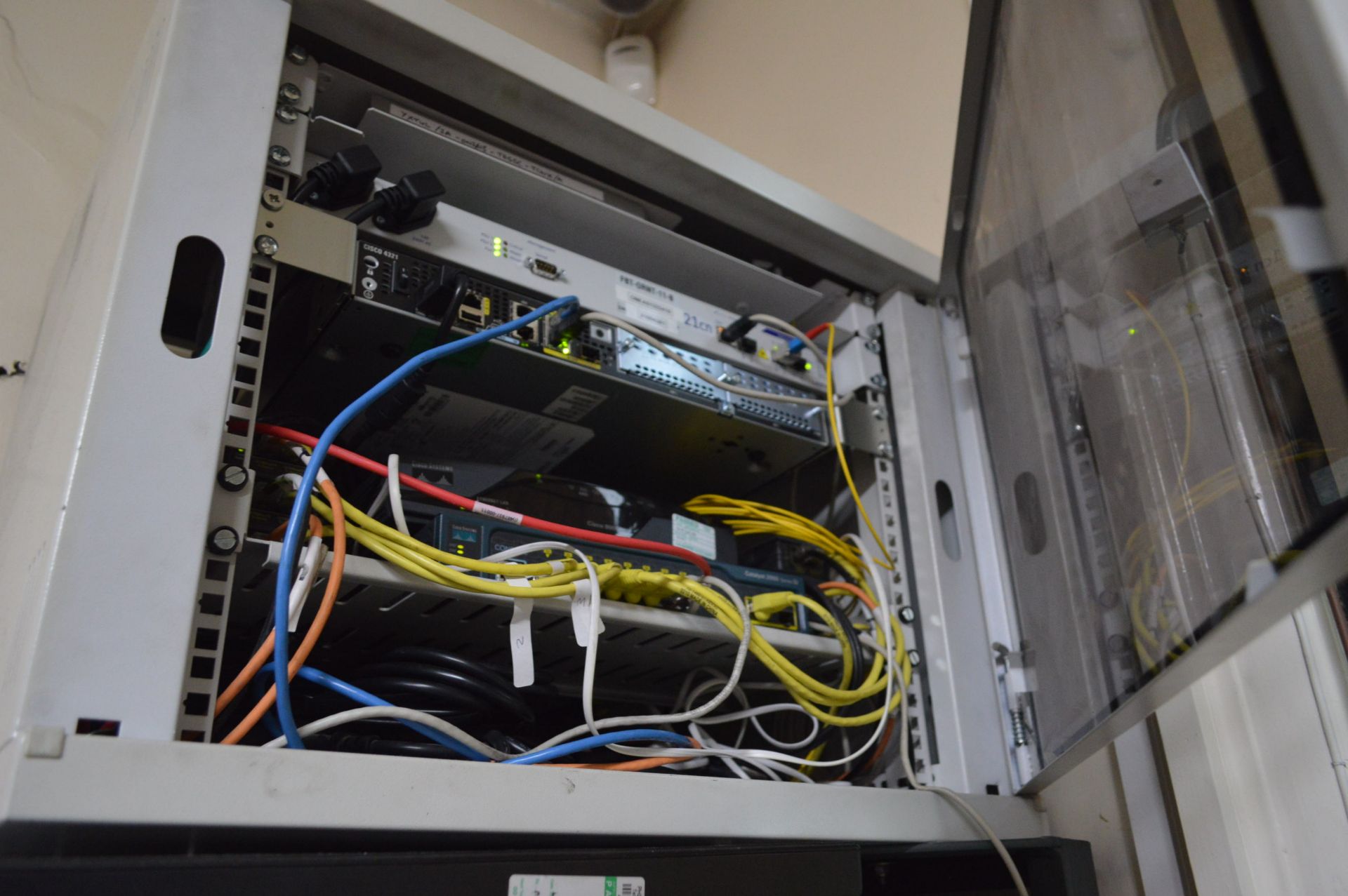 Two Comms Cabinets, with server contents including switches and routers (subject to availability – - Image 3 of 3