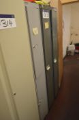 Three Single Door Personnel Lockers (no keys)