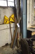 Assorted Steel Angle & Tube, as set out against wall