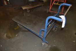 Steel Framed Platform Trolley, approx. 1.3m x 700mm