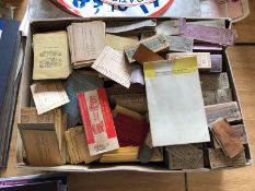 Box, containing ticket stubs, travel vouchers and other bus ticket items