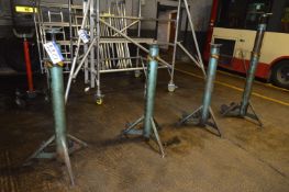 Four Commercial Vehicle Axle Stands, 5 ton SWL