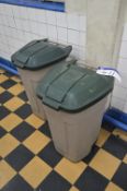 Two Plastic Waste Bins